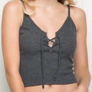 Brandy Melville Lace-Up Tank